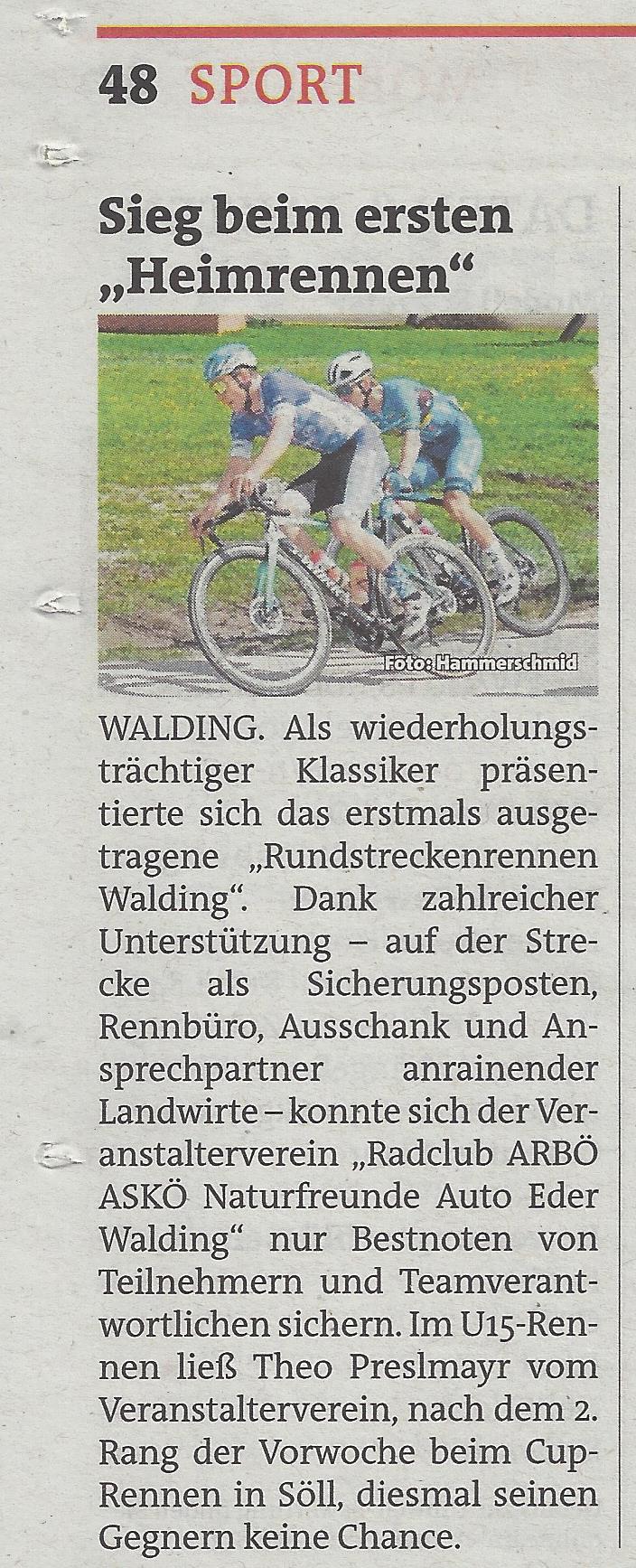 0425Rundschau nach Rennen Walding